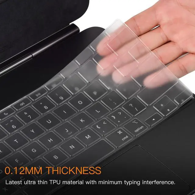 Alt view image 3 of 7 - Premium Ultra Thin Keyboard Cover for Apple 13 Inch iPad Air 13 M3 M4(2026) & iPad Pro M5 M4(2025 2024) with Magic Keyboard, 13" iPad Pro Protector Skin Accessories, US Layout