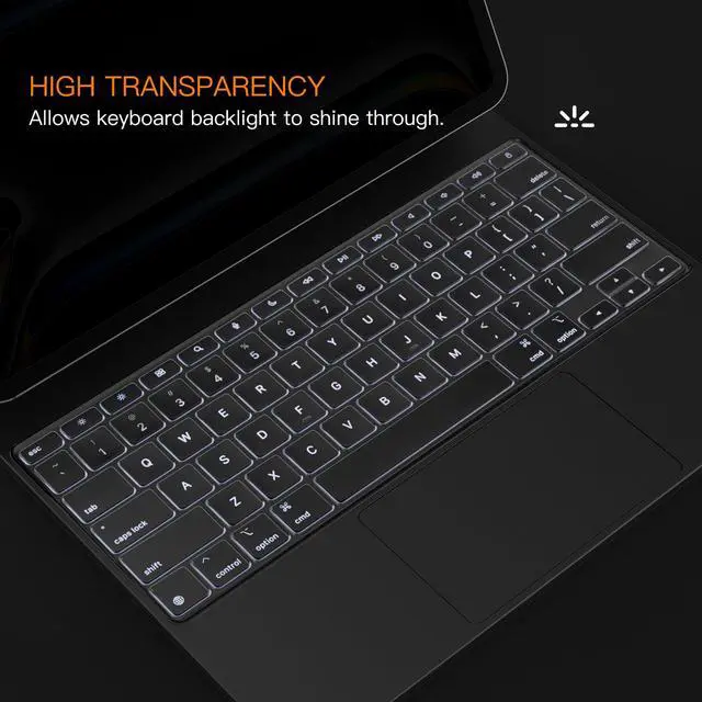 Alt view image 7 of 7 - Premium Ultra Thin Keyboard Cover for Apple 13 Inch iPad Air 13 M3 M4(2026) & iPad Pro M5 M4(2025 2024) with Magic Keyboard, 13" iPad Pro Protector Skin Accessories, US Layout