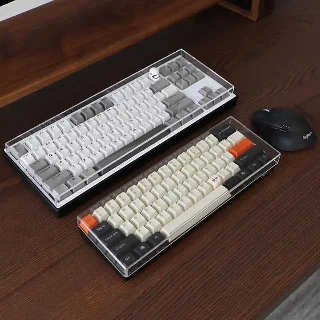 Alt view image 2 of 7 - Acrylic Keyboard Dust Cover,75 Keys Transparent Mechanical Keyboard Protective Cover,Compatible with Computer Gaming Keyboards (12.6''x5.31''x0.87'')