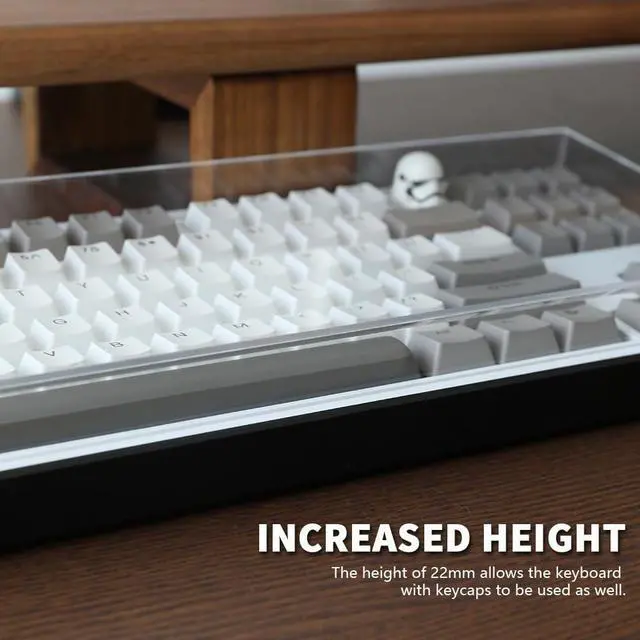 Alt view image 6 of 7 - Acrylic Keyboard Dust Cover,75 Keys Transparent Mechanical Keyboard Protective Cover,Compatible with Computer Gaming Keyboards (12.6''x5.31''x0.87'')
