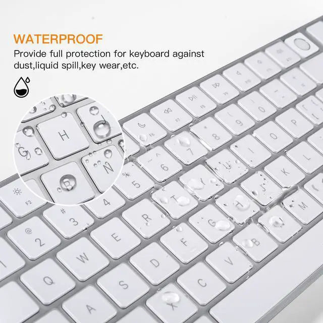 Alt view image 5 of 6 - Keyboard Cover for 2024 Apple Magic Keyboard with Touch ID & Numeric Keypad Model A3119 Ultra Thin Clear TPU Protector iMac M4 Accessories
