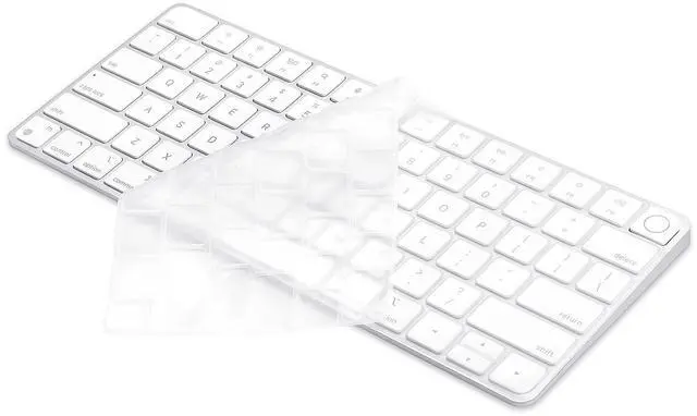 Main image of Keyboard Cover Skin for 2024-2021 Apple Magic Keyboard 3 with Touch ID A3118 A2449 Ultra Thin Silicone Keyboard Protector for iMac 24'' / Mac mini M4 M2 M1 Chip Keyboard Accessories (Clear)