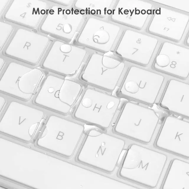Alt view image 5 of 7 - Keyboard Cover Skin for 2024-2021 Apple Magic Keyboard 3 with Touch ID A3118 A2449 Ultra Thin Silicone Keyboard Protector for iMac 24'' / Mac mini M4 M2 M1 Chip Keyboard Accessories (Clear)