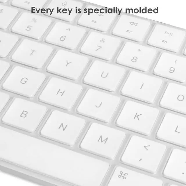 Alt view image 4 of 7 - Keyboard Cover Skin for 2024-2021 Apple Magic Keyboard 3 with Touch ID A3118 A2449 Ultra Thin Silicone Keyboard Protector for iMac 24'' / Mac mini M4 M2 M1 Chip Keyboard Accessories (Clear)