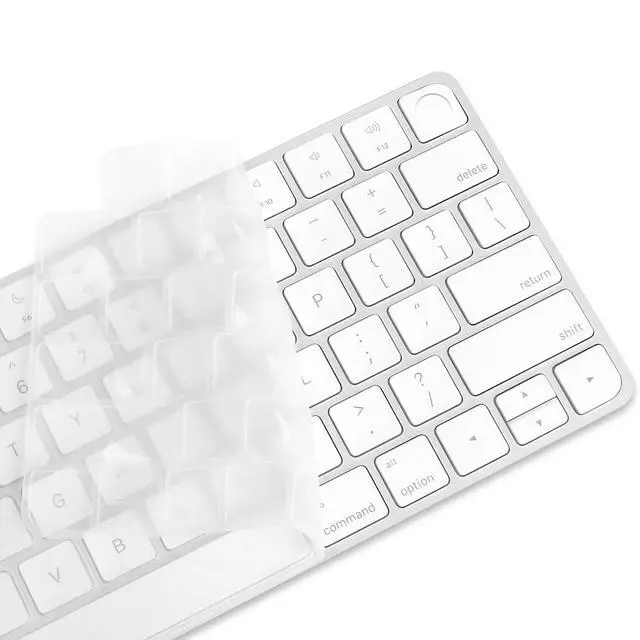 Alt view image 7 of 7 - Keyboard Cover Skin for 2024-2021 Apple Magic Keyboard 3 with Touch ID A3118 A2449 Ultra Thin Silicone Keyboard Protector for iMac 24'' / Mac mini M4 M2 M1 Chip Keyboard Accessories (Clear)