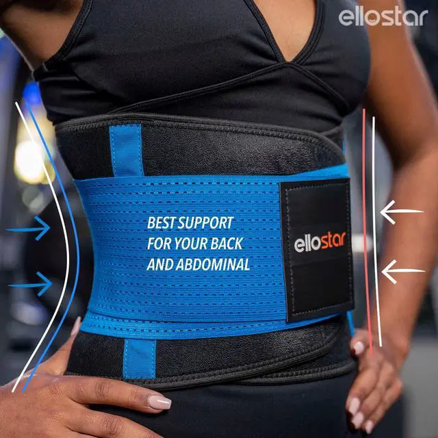 Alt view image 3 of 7 - Women's Waist Trainer: Sweat Band for Belly Fat, Tummy Control, Back Support, Workout Shapewear, Weight Loss Aid Small, Blue