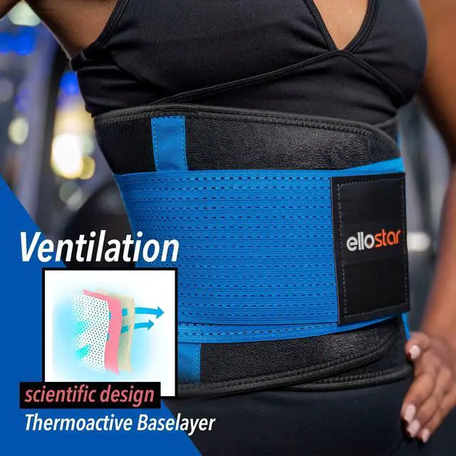 Alt view image 5 of 7 - Women's Waist Trainer: Sweat Band for Belly Fat, Tummy Control, Back Support, Workout Shapewear, Weight Loss Aid Small, Blue