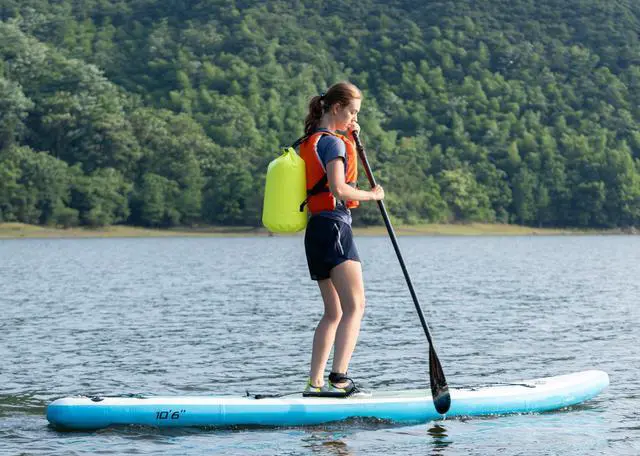 Alt view image 7 of 7 - Floating Waterproof Dry Bag Backpack 5L/10L/20L/30L/40L, Roll Top Sack Keeps Gear Dry for Kayaking, Rafting, Boating, Swimming, Camping, Hiking, Beach, Fishing (Bright Yellow, 5L)