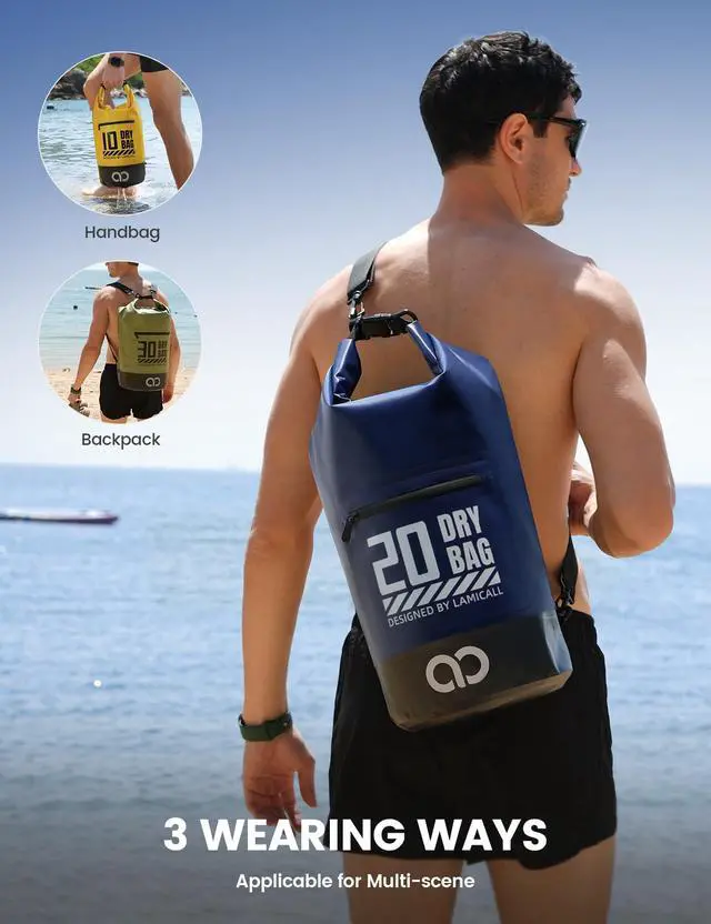 Alt view image 5 of 7 - Dry Bag Waterproof Backpack with Phone Pouch 5L/10L/20L/30L/40L