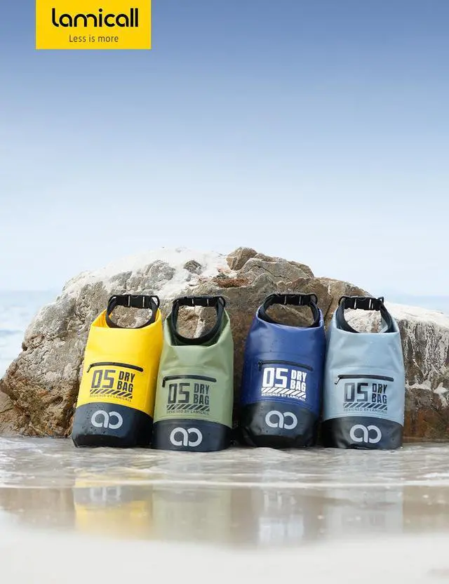 Alt view image 7 of 7 - Dry Bag Waterproof Backpack with Phone Pouch 5L/10L/20L/30L/40L