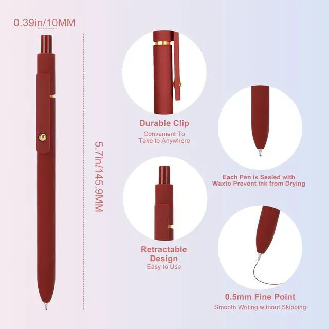 Alt view image 3 of 7 - Colored Gel Pens,0.5mm Fine Point Smooth Writing Color Ink Pens