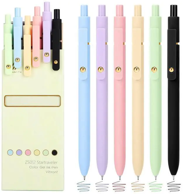 Main image of Colored Gel Pens Set,0.5mm Retractable Quick Dry Colorful Ink Pens