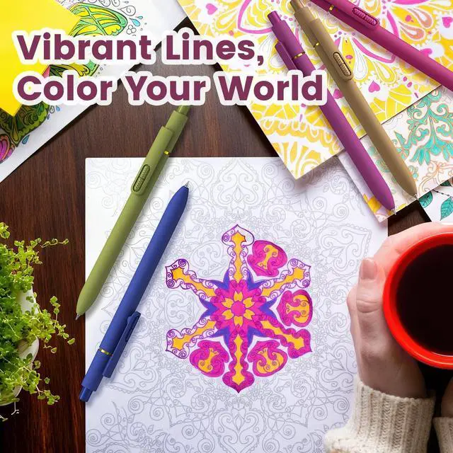 Alt view image 7 of 7 - 8 Pcs Colored Gel Pens with Fidget, Vintage Color Ink No Smudge