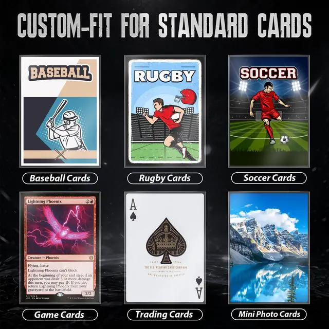 Alt view image 6 of 7 - 1000PS Penny Trading Card Sleeves for Board Game,Standard Size 66 * 91mm,Hold Perfect for Baseball,Football,Magic,Yugioh Card Sleeves