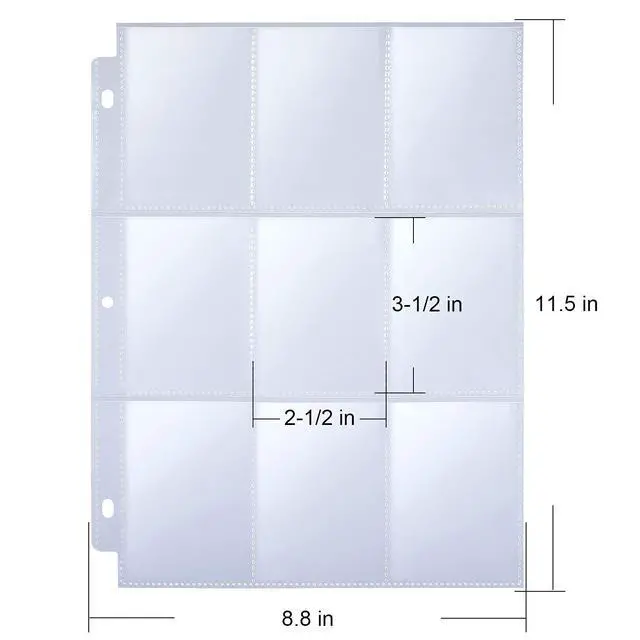 Alt view image 2 of 7 - 36 Pack 9 Pocket Page Protector for 3 Ring Binder, Holds 324 Cards