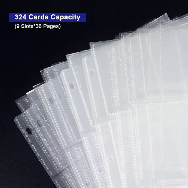 Alt view image 3 of 7 - 36 Pack 9 Pocket Page Protector for 3 Ring Binder, Holds 324 Cards