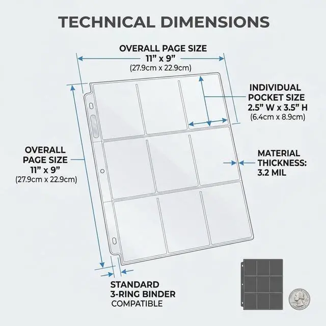 Alt view image 3 of 7 - 9-Pocket Card Sleeves - 30 Pages, Hold 270 Cards, Top-Loading