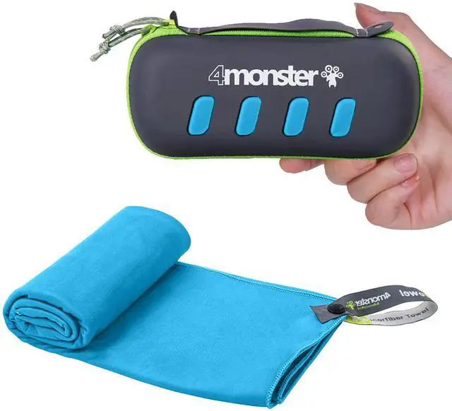 Main image of Microfiber Towel, Travel Towel, Camping Towel, Fast Drying, Soft Light Weight, Suitable for Gym, Beach, Swimming, Backpacking and More (Blue, Small (15.7 x 31.5 inches))