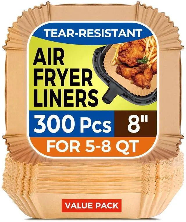 Main image of 300 Pcs Air Fryer Liners Disposable, 8" Square Air Fryer Sheets