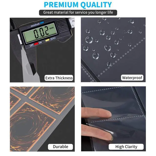 Alt view image 3 of 7 - Trading Card Sleeves, 1440 Pockets Premium Double Side Baseball Card Sleeves Pages for 3 Ring Binder, 9 Pocket Card Sheets Protectors for Standard Pokemon Cards, Sports, Yugioh, Business Cards