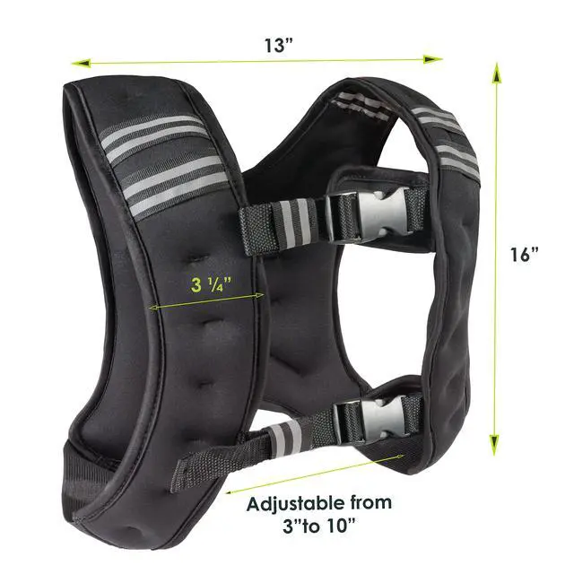 Alt view image 2 of 7 - Fit Exercise Weighted Training Vest - 10lb, Black