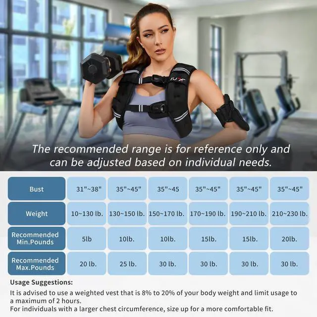 Alt view image 6 of 7 - Weighted Vest Woman, 12 LB Womens Weight Vest for Walking, Strength Training Weight Vests for Female Men, Reflective Stripe Fitness Body Vest for Workout Running Jogging (Black)