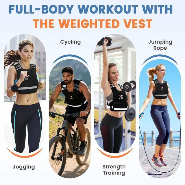Alt view image 7 of 7 - Weighted Vest Woman, 4-10 Lb Adjustable Weight Vest for Women Men, Female Strength Training Body Vest for Walking Exercise Running Workout
