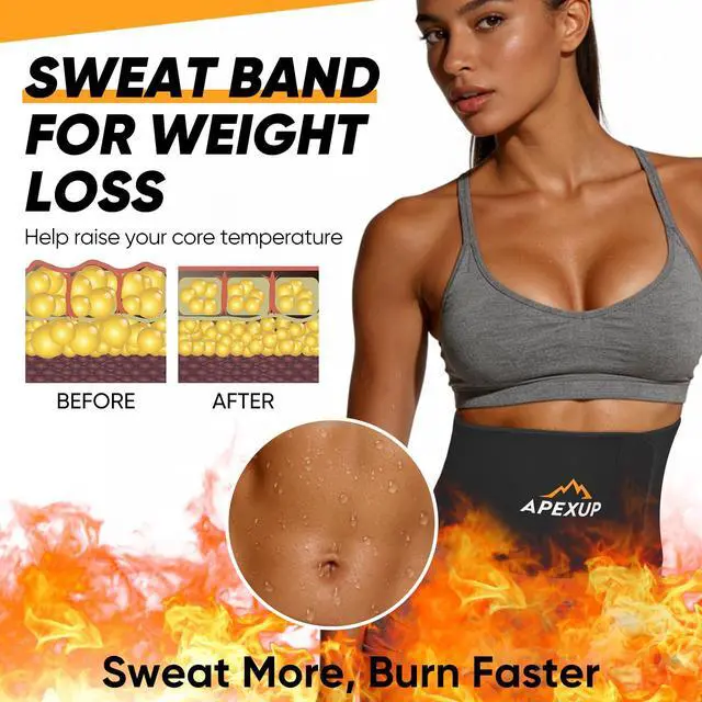 Alt view image 2 of 7 - Waist Trainer for Women Lower Belly Fat, Men Sweat Band, Stomach Wrap, Waist Trimmer with Removable Lumbar Support Bar for Workouts (Black, M)