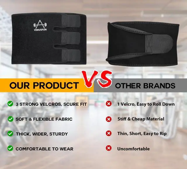 Alt view image 3 of 7 - Waist Trimmer Belt Men Sweat Band Waist Trainer For Women Lower Belly Fat Tummy Stomach Wraps Waste Trainers Low Back Support Small/Medium/Large/Plus Size Black
