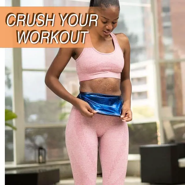 Alt view image 5 of 6 - Sauna Suit Waist Trimmer for Women Waist Trainer sweat band for stomach Belt Lower Belly Plus Size (Black, S/M-1)