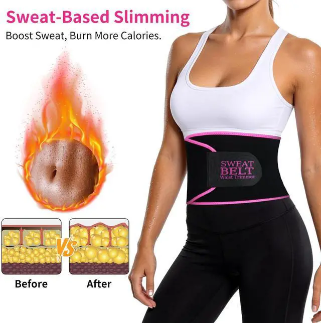 Alt view image 2 of 7 - Waist Trainer for Women Sweat Band Trimmer Exercise Belt
