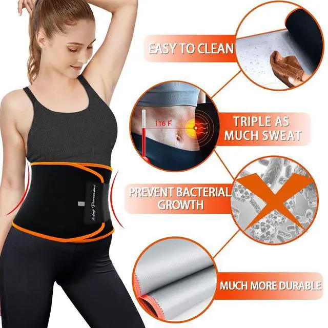 Alt view image 4 of 7 - Waist Trainer for Men Women Belly Fat, Sweat Belt Band, BL