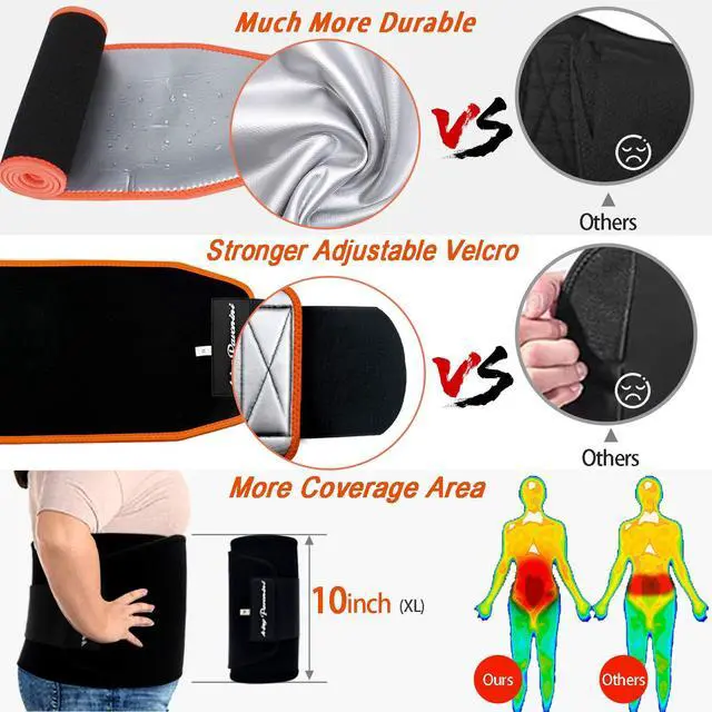 Alt view image 5 of 7 - Waist Trainer for Men Women Belly Fat, Sweat Belt Band, BL