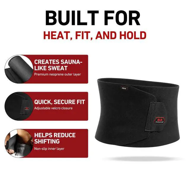 Alt view image 4 of 7 - Sweat Band & Waist Trimmer Belt for Men, Back Support, Improves Posture During Workouts, Waist Trainer For Men