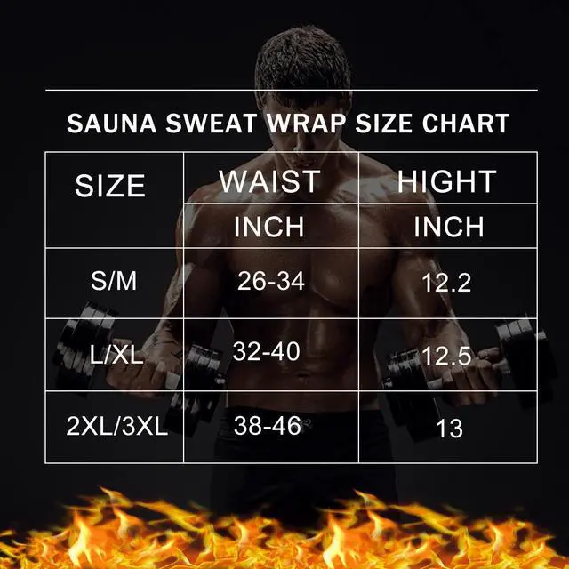 Alt view image 7 of 7 - Waist trainer Slimmer Wrap for Men Sauna Belt Workout Slim Body Sweat Wrap for Stomach and Back Lumbar Support Blue L/XL