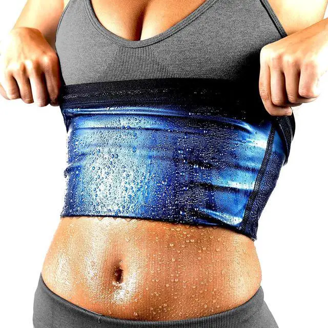 Main image of Waist Trainer Trimmer sweat band Women Lower Belly Fat stomach Sauna Slimming Belt Suit Workout (Blue, 4XL5XL)