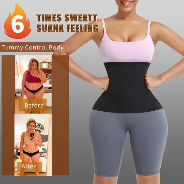 Alt view image 4 of 6 - Waist Trainer Trimmer sweat band Women Lower Belly Fat stomach Sauna Slimming Belt Suit Workout (Blue, 4XL5XL)