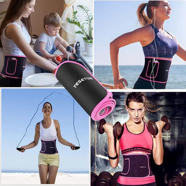 Alt view image 6 of 7 - Waist Trainer Sweat Belt for Men Women 01 Black L