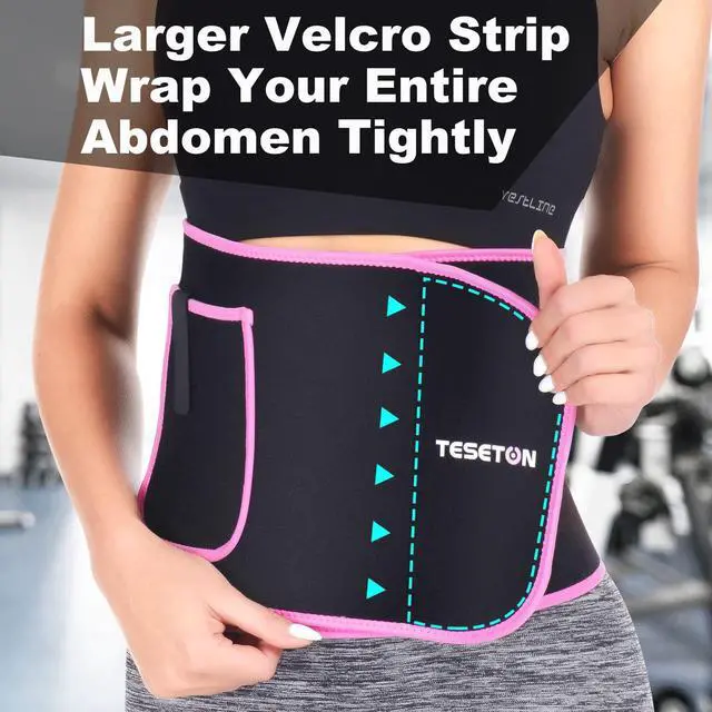Alt view image 7 of 7 - Waist Trainer Sweat Belt for Men Women 01 Black L