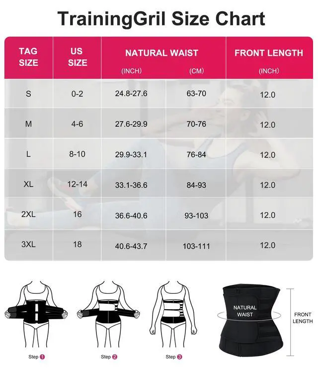 Alt view image 6 of 6 - Women Waist Trainer Cincher Corset Tummy Control Workout Sweat Band Slimmer Belly Belt Weight Loss Sports Girdle