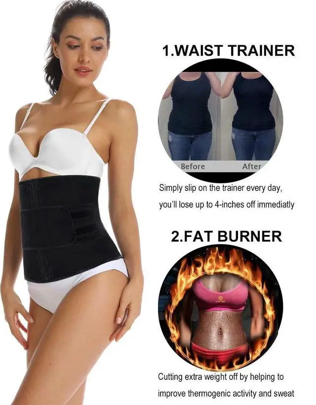 Alt view image 2 of 6 - Neoprene Sweat Waist Trainer Corset Trimmer Shaper Belt for Women