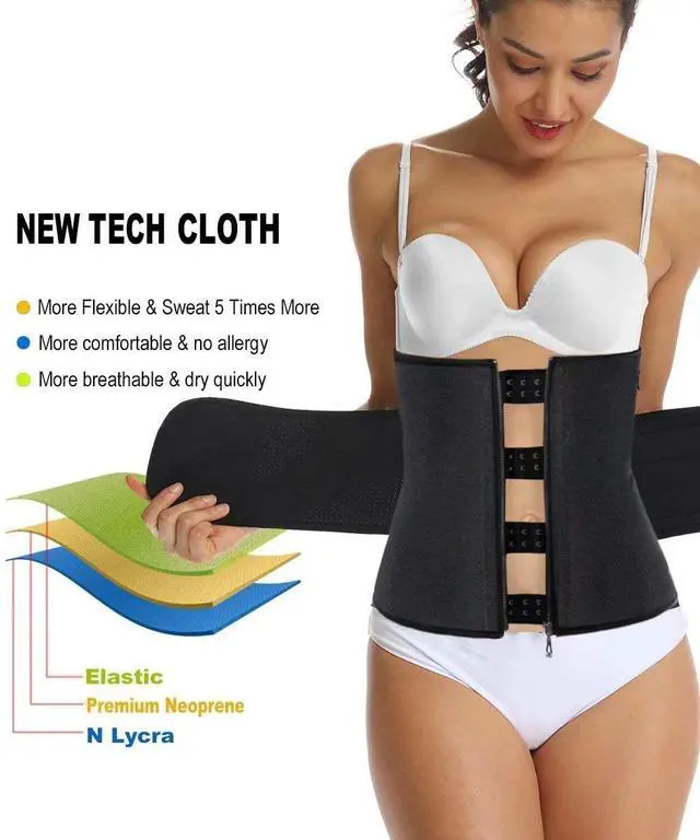Alt view image 5 of 6 - Neoprene Sweat Waist Trainer Corset Trimmer Shaper Belt for Women