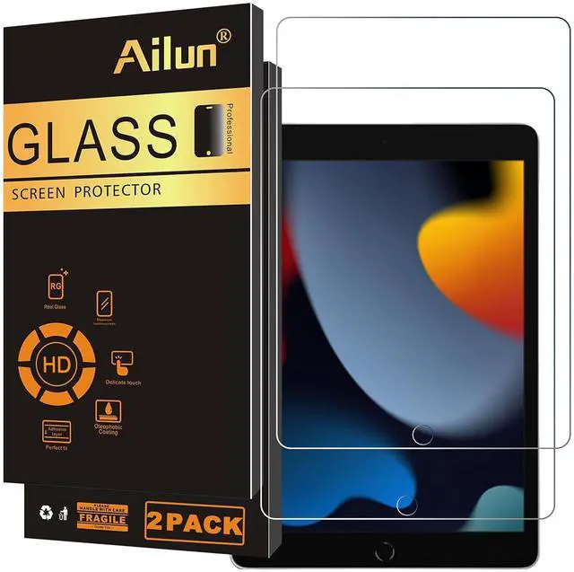 Main image of 2 Pack Screen Protector for iPad 9th/8th/7th, 10.2 Inch | iPad 9th 8th 7th Generation, iPad 9/8/7, 2021&2020&2019, Tempered Glass, Apple Pencil Compatible, 2 Pack