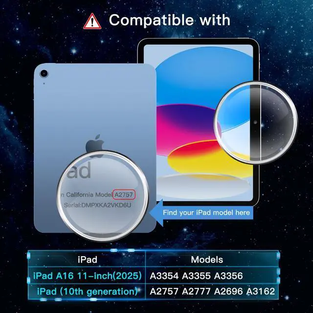 Alt view image 2 of 6 - Screen Protector for iPad (A16) 11th/10th Gen, 2-Pack