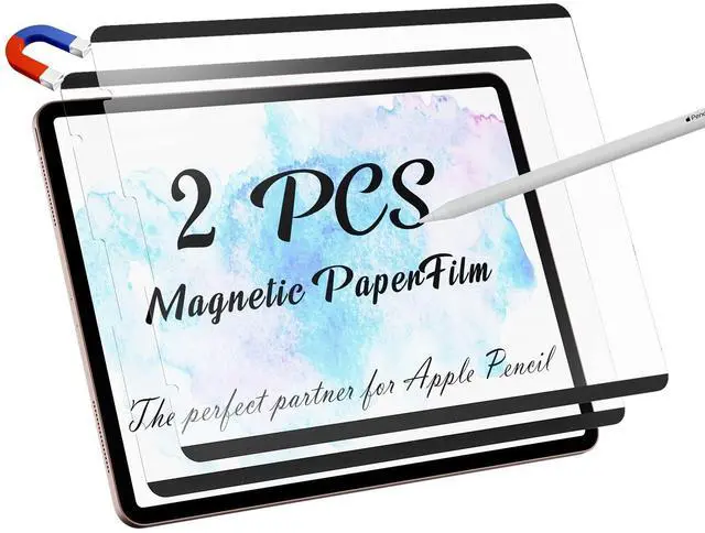 Main image of 2 Pack Magnetic Paperfilm for iPad 9th 8th 7th Generation 10.2 Inch & Air 3th & Pro 10.5in Feel Like Writring Drawing On Paper, Removable Matte Anti Glare Blue Light Screen Protector
