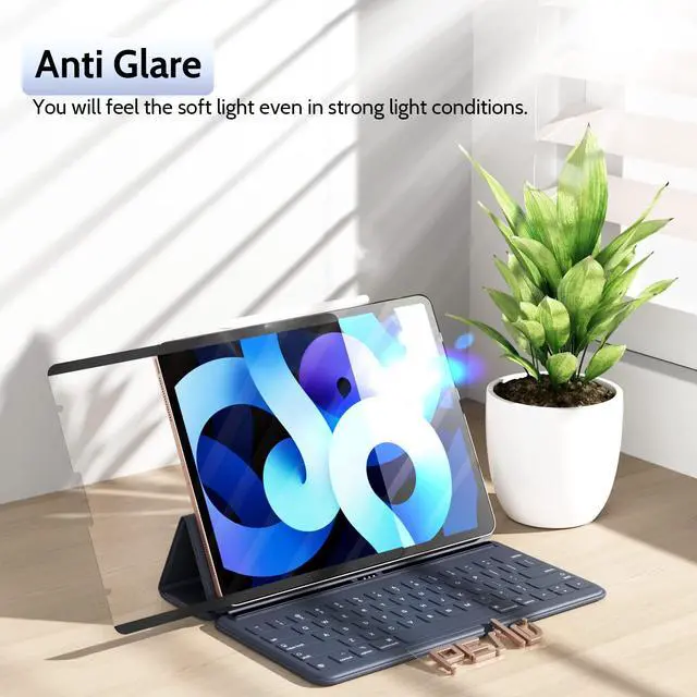 Alt view image 4 of 7 - 2 Pack Magnetic Paperfilm for iPad 10th 2022 10.9" & iPad 11th A16 2025 11", Feel Like Writing Drawing On Paper, Matte Removable Anti Glare Fingerprint Screen Protector Blue Light Filter