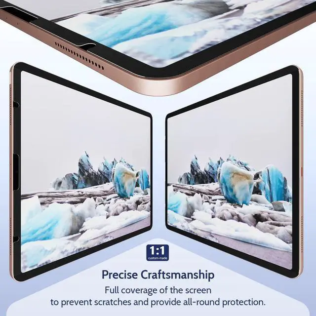 Alt view image 7 of 7 - 2 Pack Magnetic Paperfilm for iPad 10th 2022 10.9" & iPad 11th A16 2025 11", Feel Like Writing Drawing On Paper, Matte Removable Anti Glare Fingerprint Screen Protector Blue Light Filter