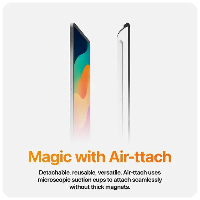 Alt view image 2 of 7 - GhostPaper Air Premium Detachable Paper Feel Writing Sketching Surface Screen Protector, Air-ttach Nano Suction Mounting, Compatible with iPad Pro 11" (2018-2022), iPad Air 10.9" (2020-2022)