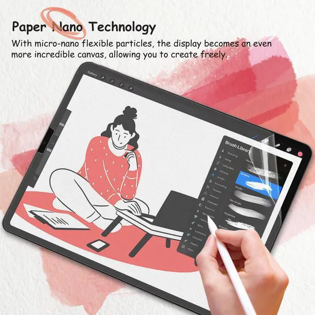 Alt view image 4 of 6 - 2 Pack Paperfeel Screen Protector for iPad Pro 12.9 6th/5th/4th/3rd