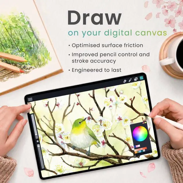 Alt view image 4 of 7 - Paper Screen Protector for iPad Mini 7 (A17 Pro) & Mini 6, 2 Pack